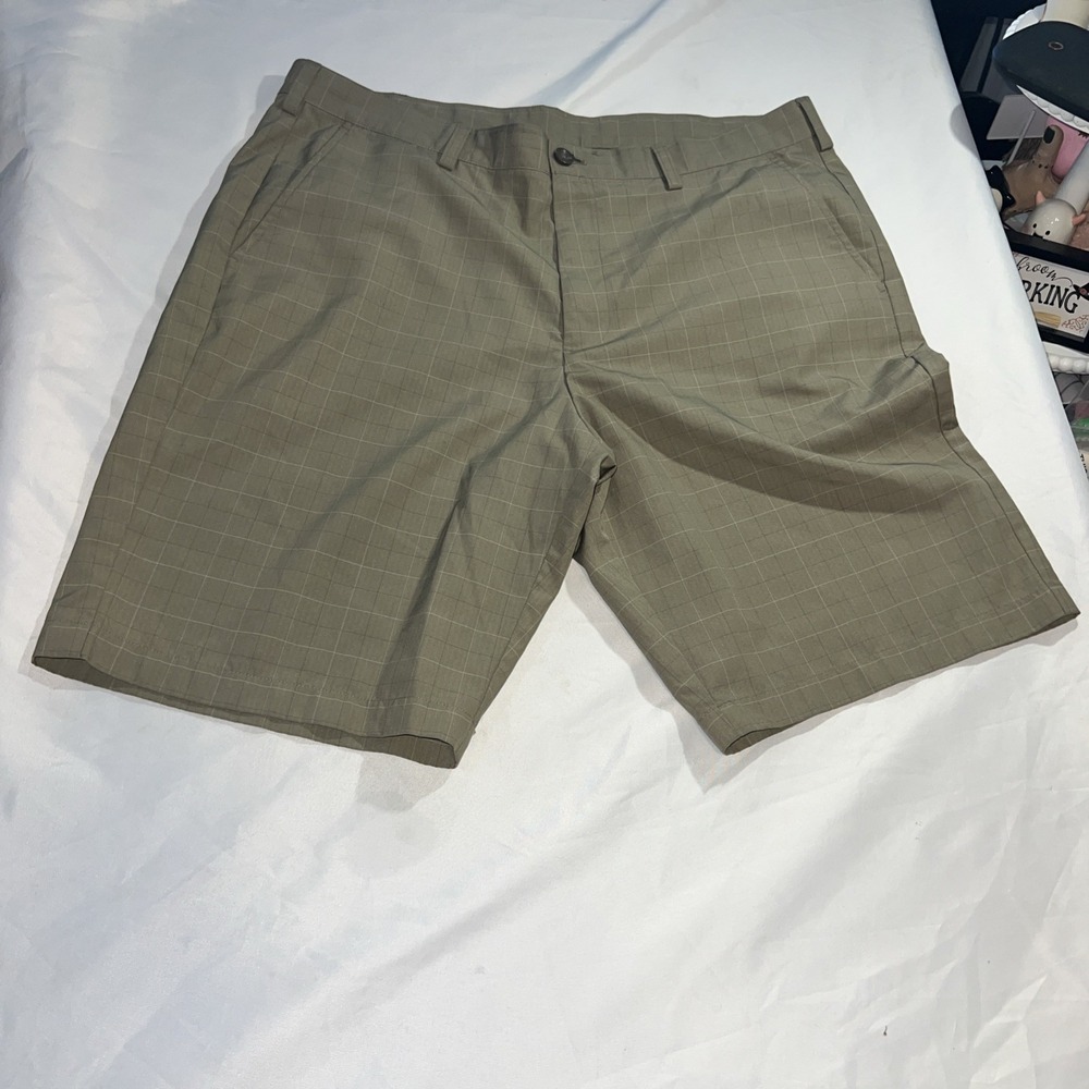 IZOD Plaid Shorts Size 38 Cotton Flat Front Men's 356‎
